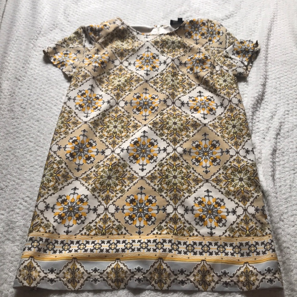Yellow shift dress
